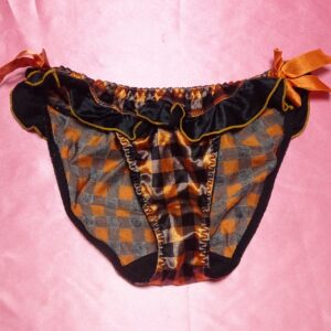 156☆エメフィール☆ツルツルショーツ☆Sサイズ☆黒オレンジ☆チェック柄｜大人USEDインナー SELECT INNER MARKET