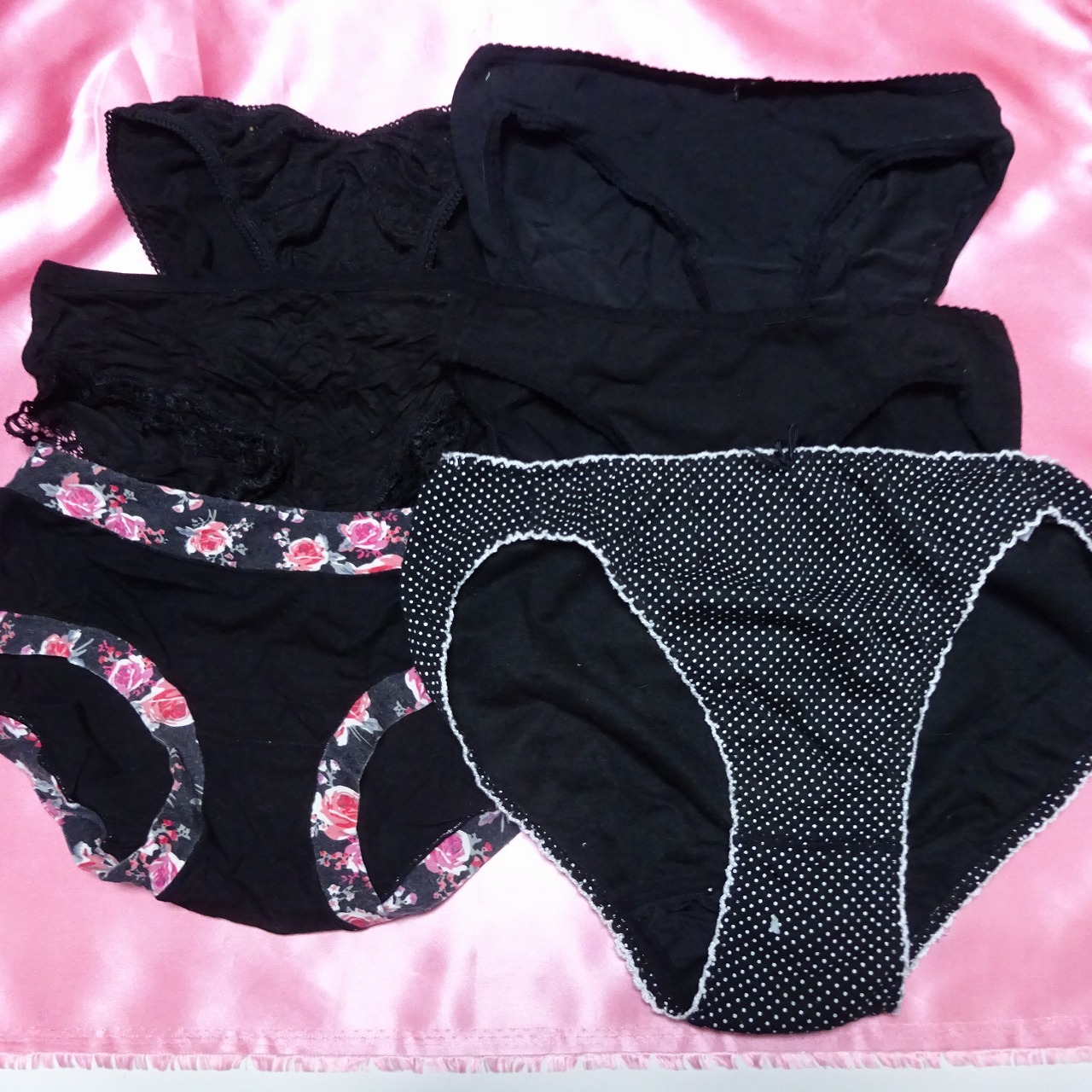 341☆黒☆ティーンズコットンショーツ☆6枚セット☆大人USEDインナー SELECT INNER MARKET