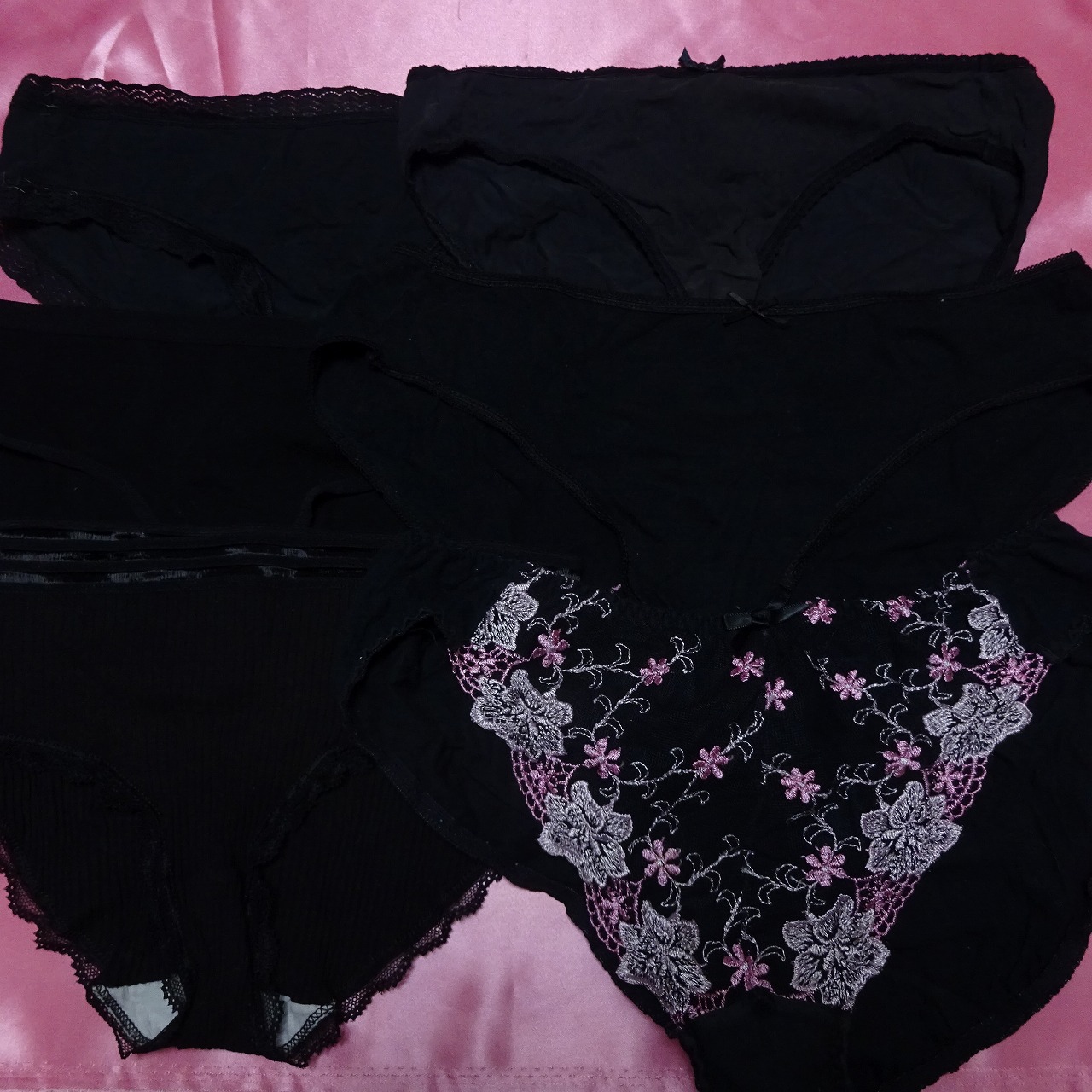 342☆黒☆ティーンズコットンショーツ☆6枚セット☆大人USEDインナー SELECT INNER MARKET