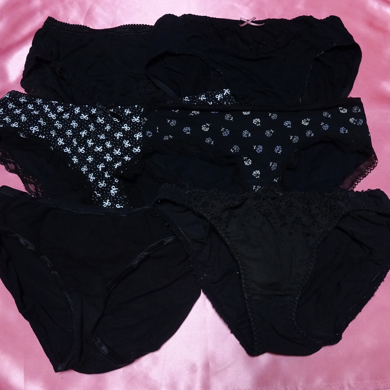 344☆黒☆ティーンズコットンショーツ☆6枚セット☆大人USEDインナー SELECT INNER MARKET