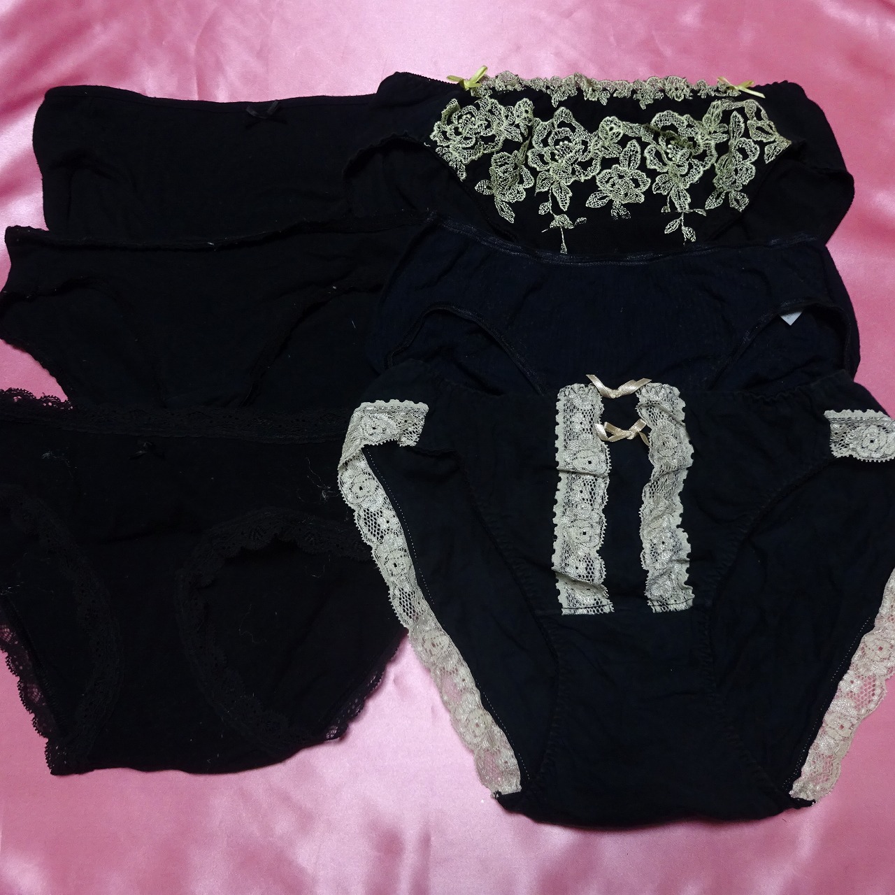 346☆黒☆ティーンズコットンショーツ☆6枚セット☆大人USEDインナー SELECT INNER MARKET