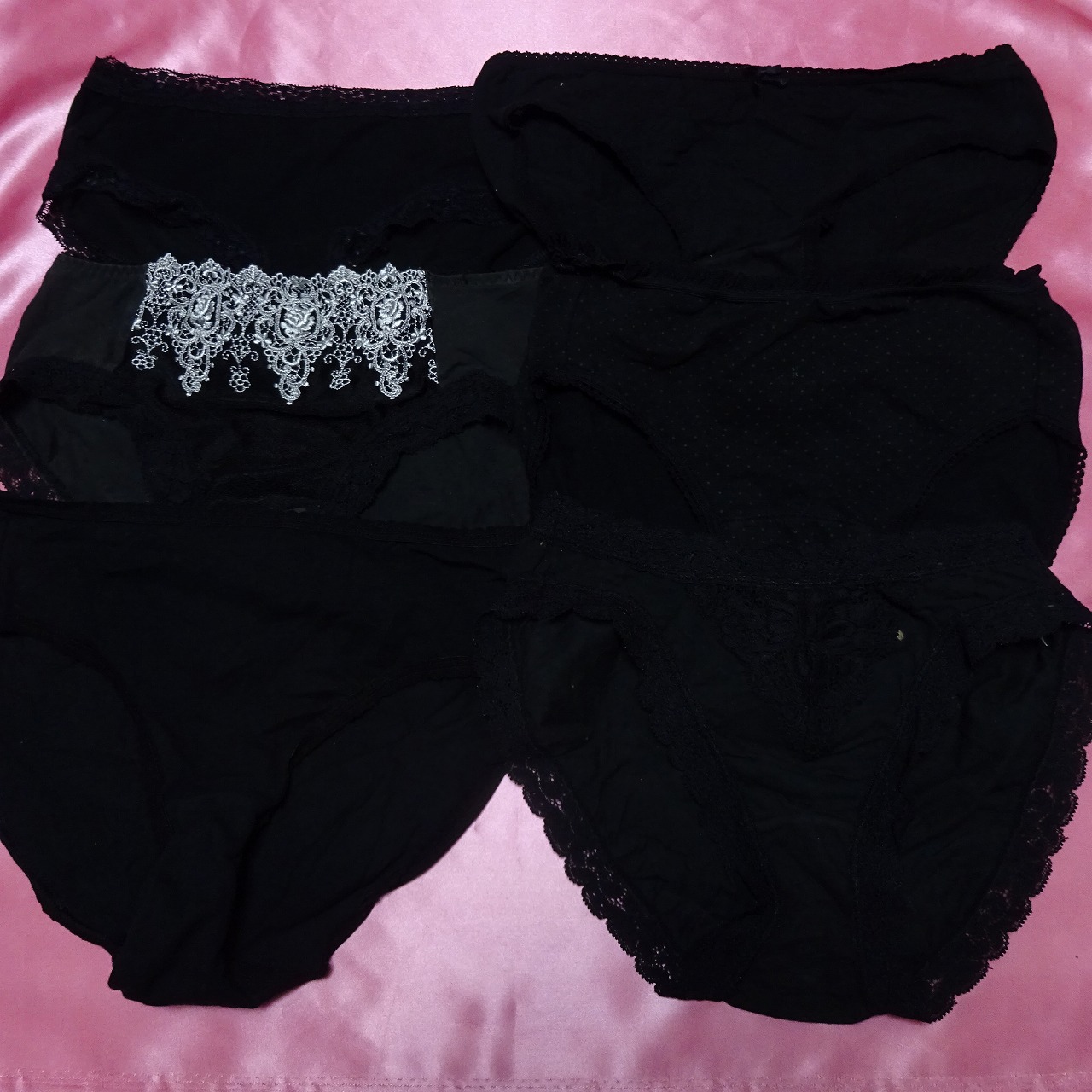 349☆黒☆ティーンズコットンショーツ☆6枚セット☆大人USEDインナー SELECT INNER MARKET