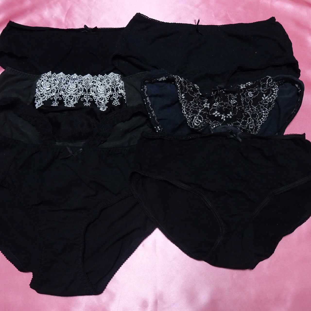 350☆黒☆ティーンズコットンショーツ☆6枚セット☆大人USEDインナー SELECT INNER MARKET