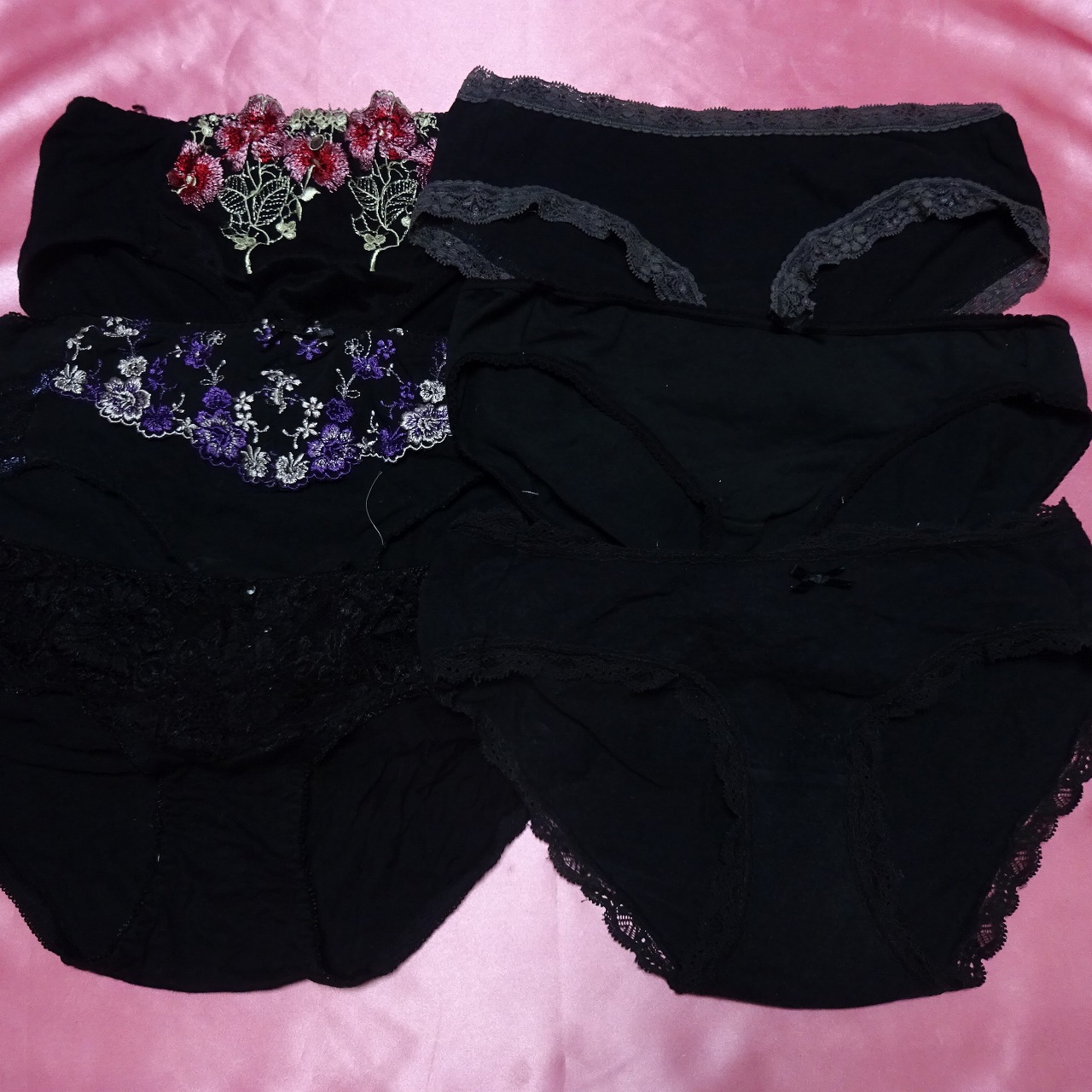 352☆黒☆ティーンズコットンショーツ☆6枚セット☆大人USEDインナー SELECT INNER MARKET