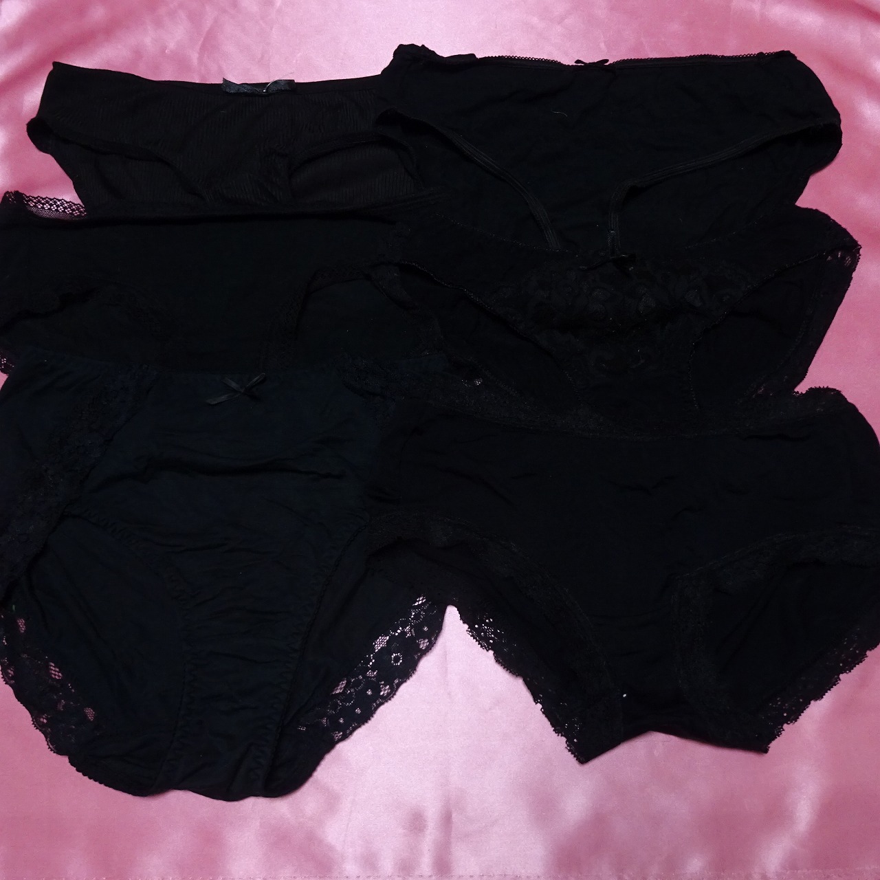 353☆黒☆ティーンズコットンショーツ☆6枚セット☆大人USEDインナー SELECT INNER MARKET