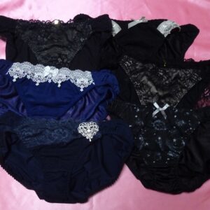 434 チュチュアンナ ツルツルショーツ 6枚セット 中古 大人用インナー 黒・紺・レース/リボン付き 販売