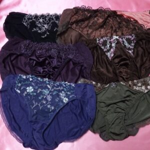 436 トリンプ ツルツルショーツ 6枚セット 中古 大人用インナー 濃色/ネイビー・パープル サテン調 販売