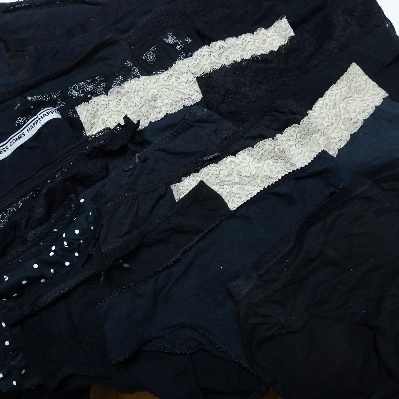 596☆ 黒コットンショーツ 20枚セット ☆ティーンズショーツ ☆大人USEDインナー SELECT INNER MARKE
